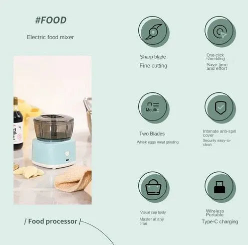 Portable Mini Electric Food Chopper