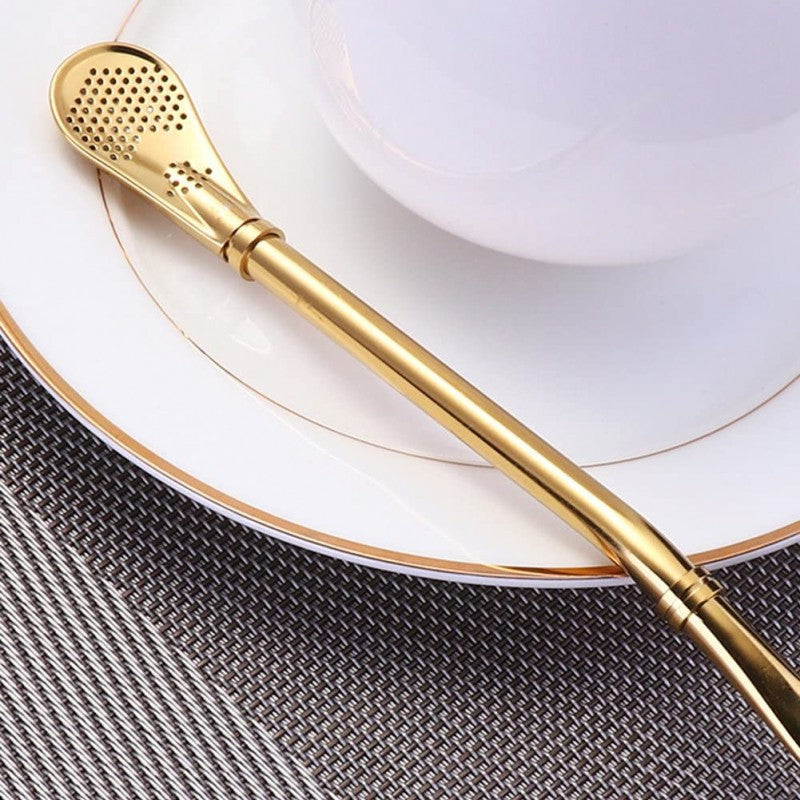 Stainless Steel Straw Filter Spoon