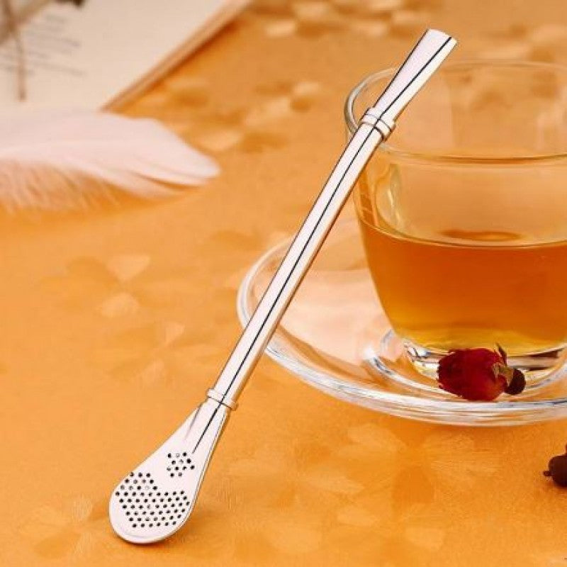 Stainless Steel Straw Filter Spoon