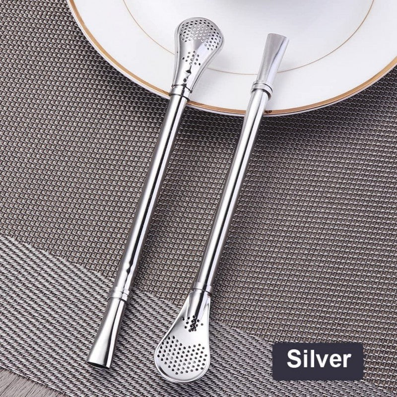 Stainless Steel Straw Filter Spoon