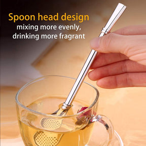 Stainless Steel Straw Filter Spoon