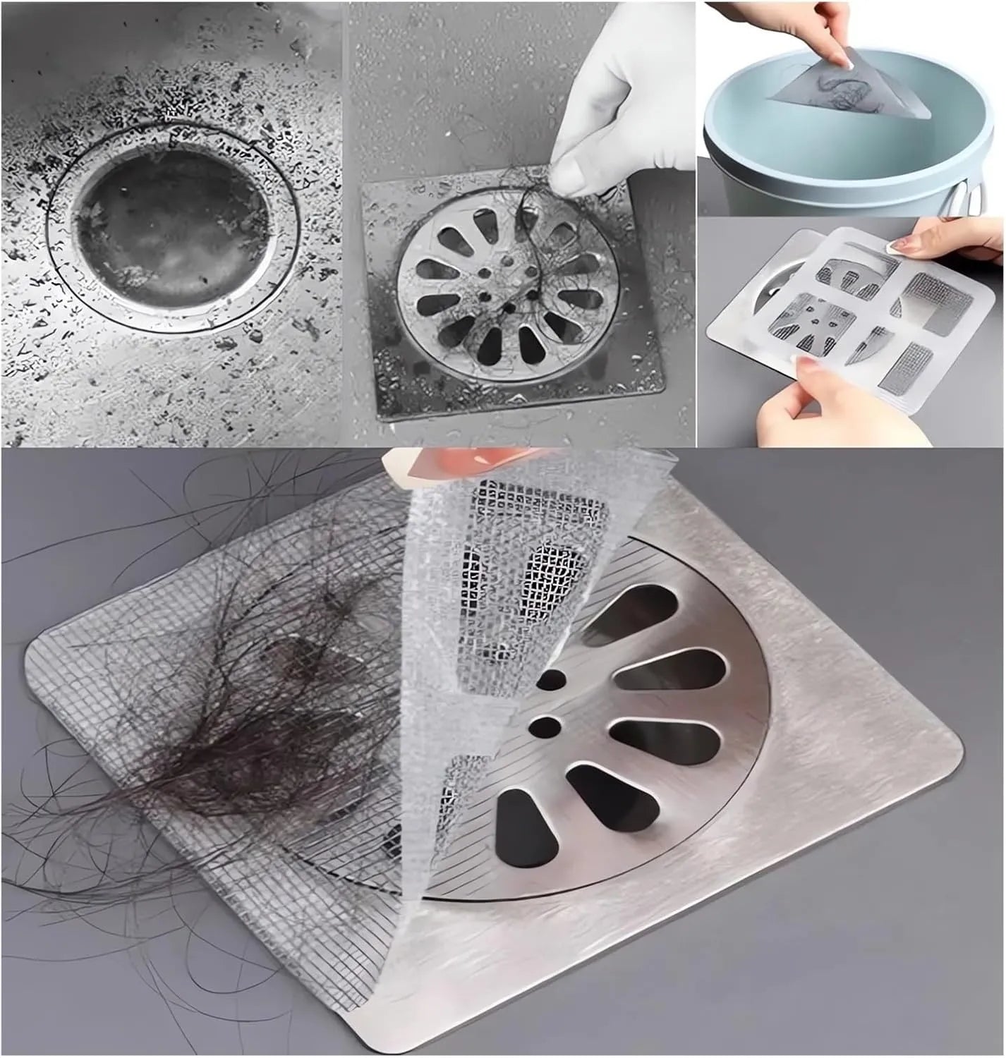 Multi-Purpose Drain Filters for Kitchen & Bathroom